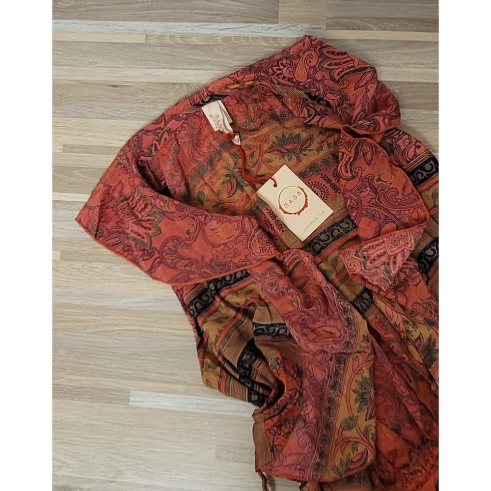 NWT Anthropologie Raga Floor-Length Kimono Duster, Size XS